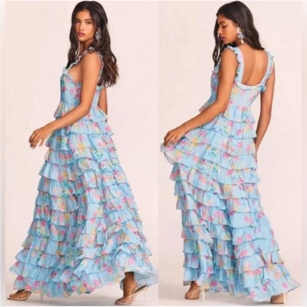 LoveShackFancy Idra Dress Sky Lullaby size 2 - Picture 4 of 5